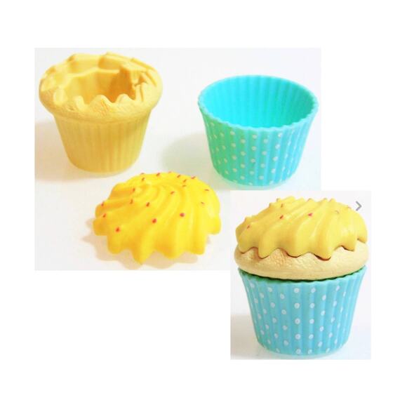 American Girl Doll STACKING CUPCAKE Muffin 3PC Baking Accessory Treat Food - Picture 2 of 8